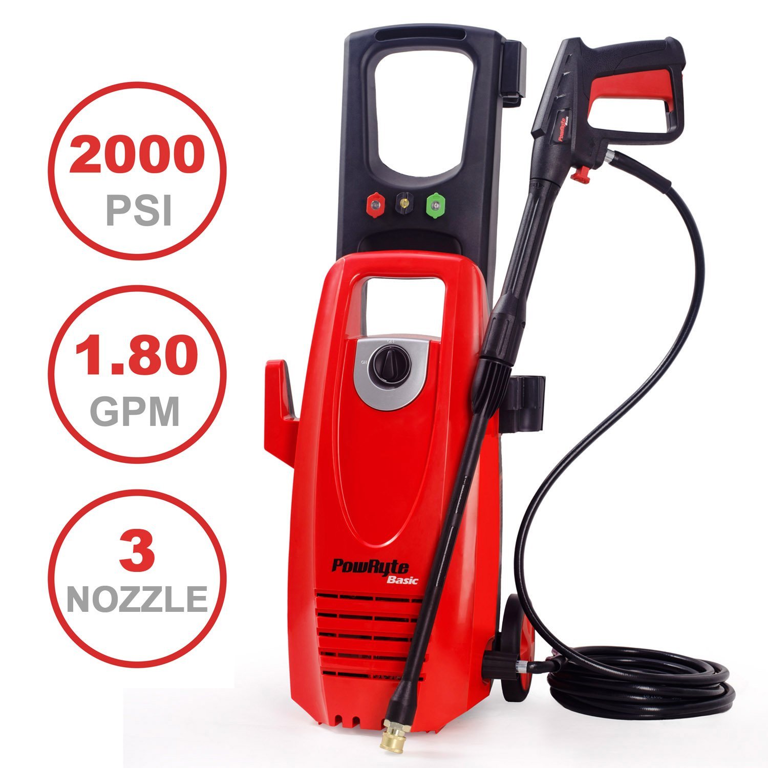 Review: PowRyte 2000PSI 1.8GPM Electric Pressure Washer with 3  Quick-Connect Spray Tips, Onboard Detergent Tank